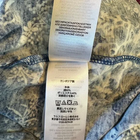 Lauren Ralph Lauren Women's Sleeveless Blue & White Floral Dress M - Picture 13 of 15